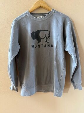 Comfort Colors Montana Buffalo Crewneck - Light Blue